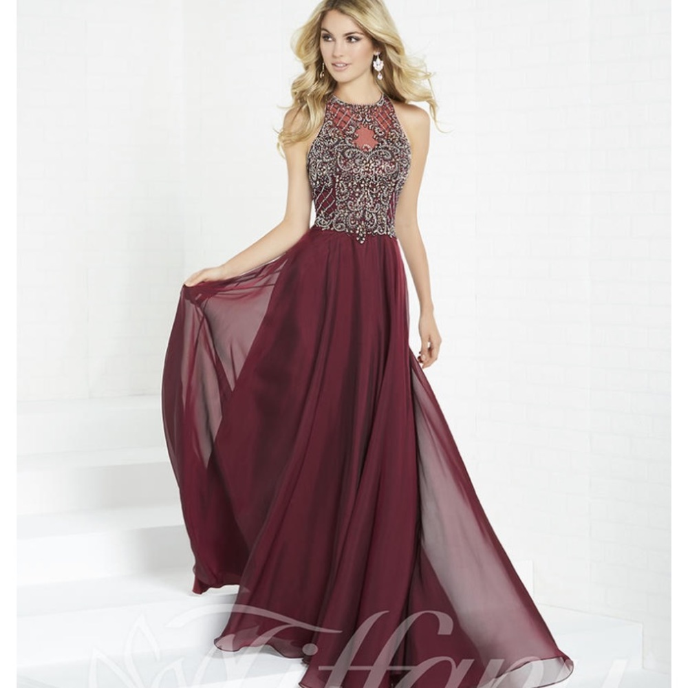 Tiffany Designs long formal dress